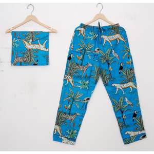 Conjunto de Pijama de Algodón 100% Transpirable para Mujer, Top de Manga Larga, Pantalones Largos con Cintura Elástica, Ropa de Dormir de 2 Piezas para Otoño, Invierno y Primavera - Product Image 3