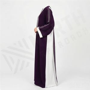Nouvelle Arrivée Style Abaya Modeste en Satin pour Femme, Robe Musulmane à Manches Longues et Taille Naturelle, Taille Adulte, Logo Personnalisé, Vente en Gros - Product Image 3