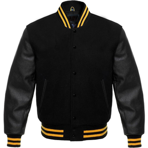 Men's <b>Red</b> Varsity Jacket Preppy Style Turn-down Collar Regular Fit Autumn Wear Solid Color Button Closure - Product Image 4