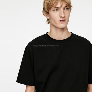 เสื้อยืดคอกลมทรงหลวมเปิดไหล่สำหรับผู้ชายหรูหราผ้าคอตตอนแบบสตรีทแวร์ผ้าเจอร์ซีย์โลโก้ออกแบบได้ตามต้องการ - Product Image 5