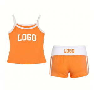Conjunto Deportivo de Dos Piezas Color Verde Menta Personalizado para Mujer, Camiseta sin Mangas con Pantalones Cortos por Encima de la Rodilla, Atuendo Deportivo Transpirable de Punto - Product Image 6