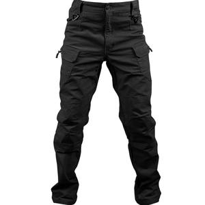 Men's <b>Black</b> Tactical <b>Cargo</b> Pants Canvas Material Multiple Pockets High Waist Workwear Style Breathable Autumn Wear - Product Image 5