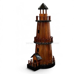 Modèle de phare en bois de qualité supérieure, taille moyenne, en bois massif, à l'échelle, pour souvenir ou décoration, provenant d'une usine au Vietnam. - Product Image 1
