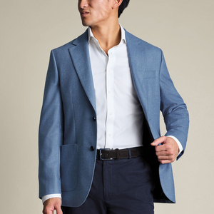Blazer d'affaires respirant personnalisé avec logo, le plus vendu, pour hommes, 100 % coton, haute qualité, simple boutonnage - Product Image 1