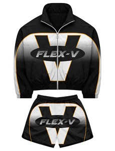 Conjunto de Chaqueta Cortavientos y Pantalones Cortos Multicolor |   Conjunto Deportivo Shine Flex Streetwear Fabricante de Marca Privada OEM - Product Image 5