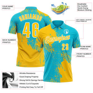 Camiseta Polo de Uniforme de Equipo Elite, Personalizada con Nombre y Número del Jugador, Diseño Personalizado, Secado Rápido, Poliéster, Manga Corta - Product Image 3