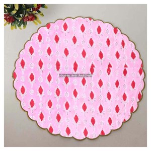 Handmade Printed Modern Round Table <b>Napkin</b> 100% Cotton Unique Design for Airplane, Hotels and Home Use EN039 - Product Image 1