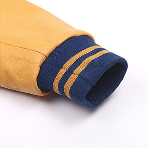 Autumn Winter Men's Best Simple <b>Plain</b> Varsity Baseball Jacket New Condition Wool Fleece Varsity Puffer Jacket Casual Style - Product Image 3