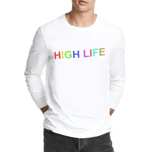 T-shirt da uomo Casual di moda Streetwear Designer di alta qualità con stampa di lettere magliette grafiche a maniche lunghe magliette personalizzate