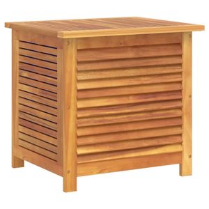 Boîte de rangement de jardin en bois massif d'acacia avec persienne 23.6 "x 19.7" x 22" - Product Image 2