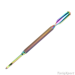 Pousse-cuticules professionnel double embout en acier inoxydable de haute qualité, outil de nettoyage en forme de cuillère, logo personnalisé, ensemble réutilisable pour manucure - Product Image 3