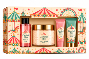 OEM/ODM Body Care Set of 4 Body <b>Oil</b> Scrub Hand Cream Lip Balm Gift Box Holiday Skincare Kit Customizable Fragrance and Packing - Product Image 1