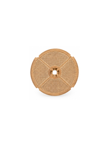 Modern <b>Round</b> Solid <b>Wood</b> Coffee <b>Table</b> With Rattan <b>Top</b> Minimalist Design Handmade Living Room Furniture - Product Image 4