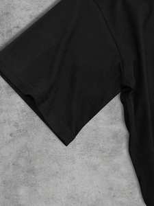 เสื้อยืดผู้ชายสไตล์สตรีทแวร์ Y2K ปี 2026 ผ้าคอตตอนเจอร์ซีย์เนื้อหนา พิมพ์โลโก้ตามสั่ง ประดับคริสตัล 3 มิติ ทรงโอเวอร์ไซส์ ไหล่ตก - Product Image 5