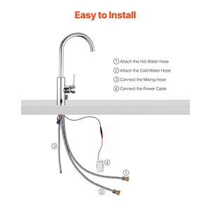 Rubinetto Automatico Monocomando con Sensore di Movimento per Cucina e Bagno, Miscelatore Regolabile Acqua Calda e Fredda, Senza Contatto - Product Image 5