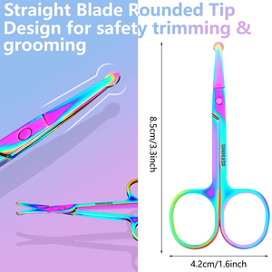 Professional Cuticle Scissors Eyebrow Scissors Stainless Steel Curved Blade Manicure Pedicure Beauty Grooming For Nail - Product Image 3