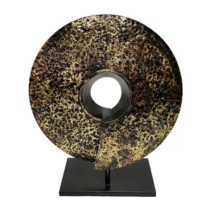 Sculpture Circulaire Métallique Faite à la Main, Pièce d'Art Décorative de Table, Design Moderne, Écologique, Cadeau d'Anniversaire - Product Image 5