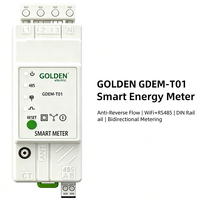 Meter Energi Cerdas 3 Fasa Din Rail RS485 Nirkabel, Meter Pemantau PV, Monitor Tenaga Surya untuk Sistem Fotovoltaik Terhubung Jaringan