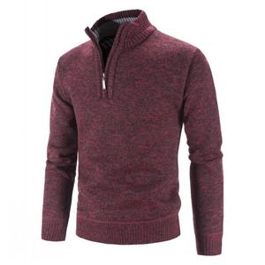 <b>Mens</b> <b>Grey</b> Quarter Zip Digital Printing Polyester/Cotton Fleece Sweater Casual Long Sleeve Knit Pullover Warm Winter Streetwear - Product Image 6