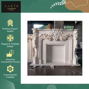 Suministro al por Mayor de Chimeneas de Mármol de Lujo Hechas a Mano, Ecológicas, de Buena Calidad, para Decoración del Hogar, Estilo Art Deco - Product Image 2