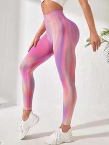 Wholesale Women Eco-Friendly Quick Dry Spandex/<b>Polyester</b> <b>Leggings</b> Mid Waist Push-up Fitness Yoga Pants Casual Breathable High - Product Image 4