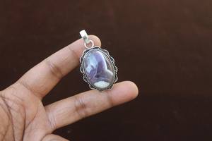 Colgante de Amatista con Plata 925, Joyería Tribal Hecha a Mano, Collar Boho, Regalo Único para Mamá - Product Image 3
