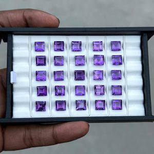 Piedra preciosa curativa suelta de corte cuadrado facetado de amatista Africana Natural de 10mm de alta calidad a precio de fábrica proveedor mayorista en línea - Product Image 4