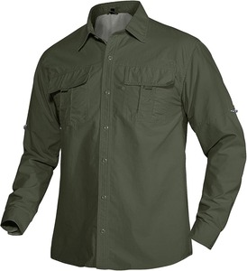 Camisa de Pesca y Trabajo Personalizada con Logotipo, Manga Larga, Cortavientos, Ligera, Protección Solar UPF 50 UV, Secado Rápido y Refrescante, 100% Poliéster - Product Image 5