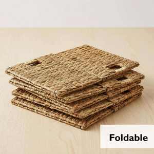 Panier de rangement pliable en jonc de mer tressé à la main pour jouets et organisation domestique – Panier en fibres naturelles écologique pour chambre d'enfant - Product Image 5