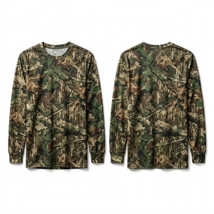 Men's Long Sleeve <b>Leopard</b> <b>Print</b> Camouflage Hunting Shirt Breathable Waterproof Polyester Outdoor Top Autumn Wear - Product Image 4