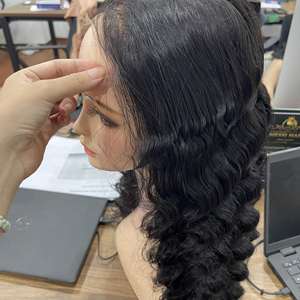 Articles populaires : Lots de cheveux naturels, perruque Deep Wave en cheveux humains vietnamiens, dentelle HD transparente, prête à être expédiée - Product Image 3