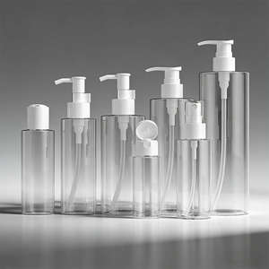 Botellas Cilíndricas de Plástico PET Transparente Vacías para Champú, Loción, Cuidado de la Piel, Envases Cosméticos Personalizados al por Mayor - Product Image 1