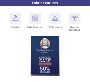 Pancarta Personalizada para Poste de Luz, Pancarta Publicitaria para Exteriores, Pancarta de Vinilo de PVC de Doble Cara con Soportes - Product Image 3