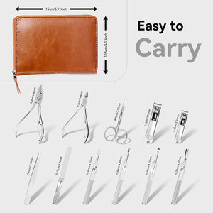 <b>Manicure</b> Set Professional Stainless Steel Pedicure <b>Kit</b> Men's Grooming <b>Kit</b> Fingernail & Toenail Clippers Set - Product Image 4