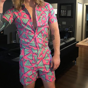 Combinaisons pour hommes, été, décontractées, manches courtes, en coton léger, pour les vacances en plein air, la plage, le sport, élégantes et confortables - Product Image 3