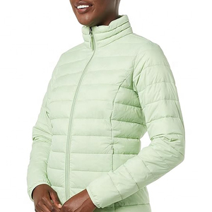 Hot Selling Customized Women <b>Winter</b> Waterproof Gilet Puffer <b>Coat</b> Down Bubble <b>Coat</b> Patchwork <b>Thick</b> Cropped Puffer Jackets - Product Image 5