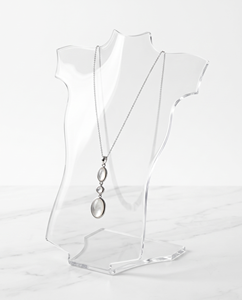 Elegant and Beautiful Custom White and Black Acrylic Pendant Model Rack Jewelry Display Props - Product Image 2