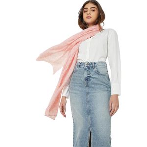 Écharpe carrée en mousseline de soie à imprimé léopard rose pour femme, légère, à porter au quotidien, accessoire de mode toutes saisons - Product Image 3