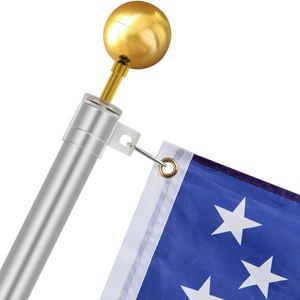 Kit Asta Telescopica in Lega di Alluminio Rinforzata da 20FT con 3 Modalità di Visualizzazione 3x5 per Esposizione a Terra Esterna per Insegne da Giardino e Prato - Product Image 3