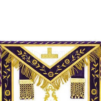 Tabliers de Franc-Maçonnerie de Haute Qualité en Cuir Brodé, Faits Main, Ajustables, Design Cérémonial de Luxe, avec Épingle de Sûreté, Lavables