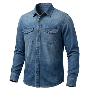 Elegant Look Outdoor Wear Fashionable Men's Shirts Good Quality Winter Wear In Different Color With Size Denim Shirt For Men's - Product Image 1