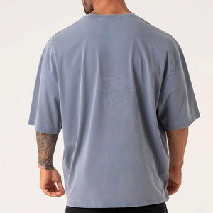 Casual <b>Gym</b> Wear Lightweight Breathable Fabric Oversized <b>Pump</b> <b>Cover</b> Tees Men Loose Fit Training Street Style - Product Image 2