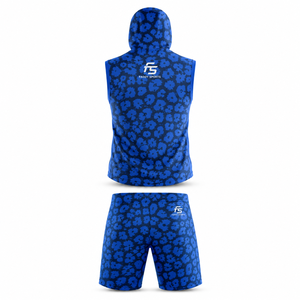 ชุดยูนิฟอร์มฟุตบอลแบบมีฮู้ดแขนกุดและกางเกงขาสั้นแบบ sublimated สำหรับทีม 7 คน ระบายอากาศได้ดี ชุดกีฬาอเมริกันฟุตบอล - Product Image 2