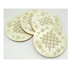 Nouvel arrivage de sous-verres incrustés d'os Ensemble de 4 sous-verres découpés Design Thé Café Boisson sous-verres en os Table à manger Protection contre la chaleur Dessous de verre de cuisine - Product Image 1