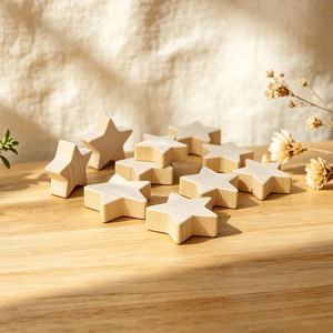 Décoration de table minimaliste en forme d'étoile en bois pour la maison, pour Noël et toutes les saisons - Product Image 5