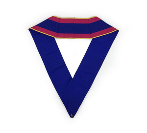 Collar Masónico de Lujo con Ribete Dorado, Color Azul y Rosa, Estilo Provincial, Accesorios Masónicos Personalizados - Product Image 2