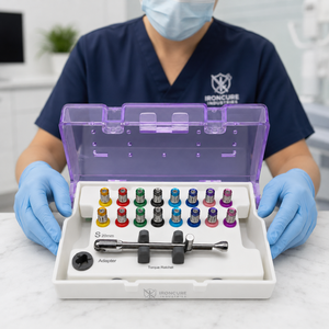 Kit de Destornilladores Protésicos para Implantes Dentales, 16 Destornilladores Codificados por Color con Adaptador de Trinquete de Torque y Estuche de Almacenamiento - Product Image 5