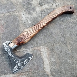 Handmade DIY Grade Viking <b>Axe</b> Head High Quality Carbon Steel Rose Wood <b>Handle</b> Customizable Outdoor Hatchet New Design - Product Image 5