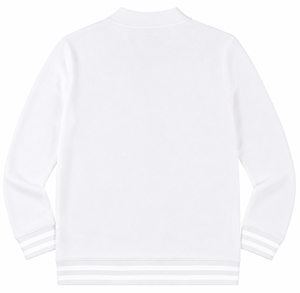 Cardigan universitaire personnalisé en chenille blanche et bleue avec broderie, style SPELMAN, unisexe, pour université, collège, sororité, pull en tricot - Product Image 2