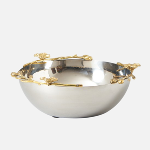 Bol triple en métal de luxe pour servir des noix, des fruits secs, des dattes, des chocolats, ensemble de trois bols en métal en forme de girafe, design original poli - Product Image 3